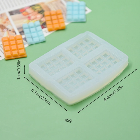 Silikonform Rechteck Mit Gittermuster Für DIY Schokolade Fondant Kuchendekoration Handwerk Seife Harz