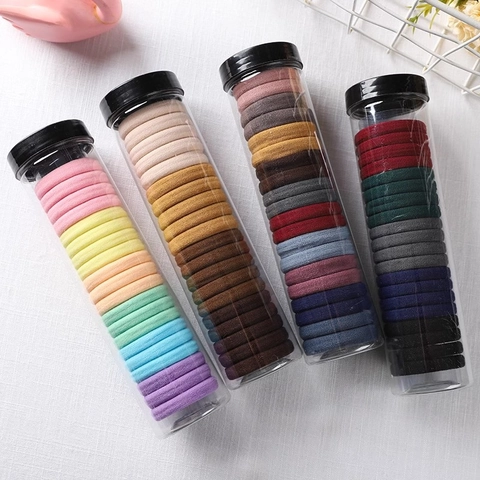 Elastic Hair Ties Seamless High Stretch Durable Ponytail Holders Multi Color Hair Bands For Women Girls Daily Styling