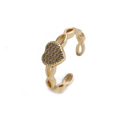 Mode Verstelbare Open Ringen Koper Zirkoon Hart Ster Geometrisch Ketting Minimalistische Sieraden Voor Vrouwen