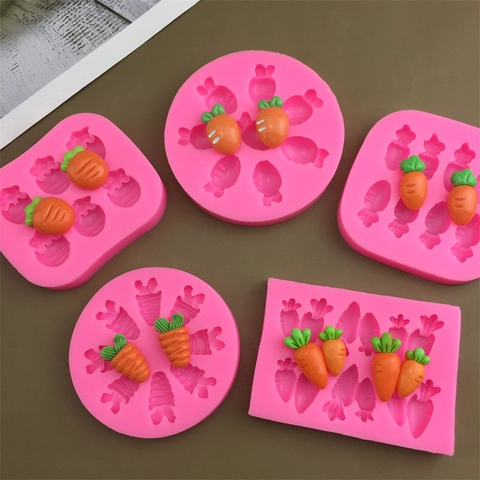 Carrot Shaped Silicone Mold Cake Decoration Fondant Chocolate Baking Tools DIY Aromatherapy Candle Plaster Craft Molds