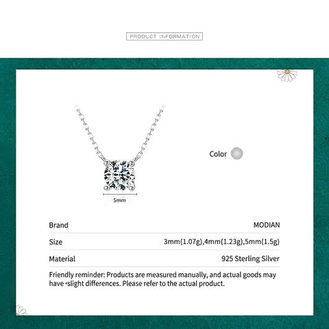 Collana In Argento Sterling 925 Con Ciondolo In Zirconia Taglio Rotondo Gioielli Semplici Ed Eleganti Per Donna