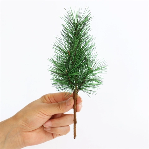 Künstlicher Mini Weihnachtsbaum Kiefernnadel Zweige Desktop Dekoration PVC Kunststoff Grün Winter Party Haus Büro Ornament
