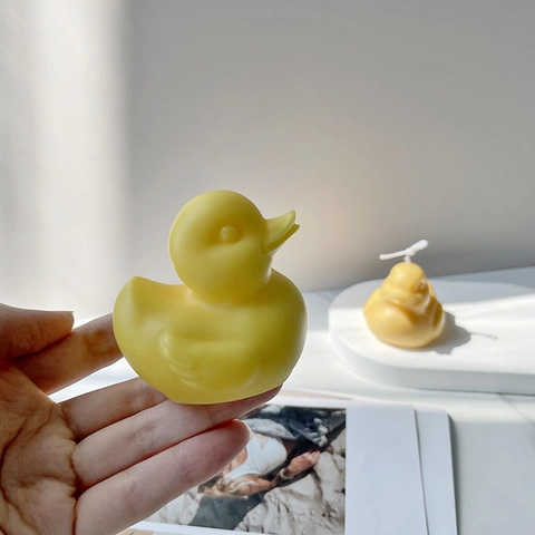 3D Little Yellow Duck Silicone Mold For DIY Aromatherapy Candle Gypsum Resin Craft Duck Shape Silicone Baking Mold Soap Tool