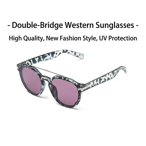 Retro Katzenaugen Sonnenbrille Für Damen Herren Kunststoffrahmen Doppelsteg Metallbesatz UV400 Schutz Großer Rahmen Brillen