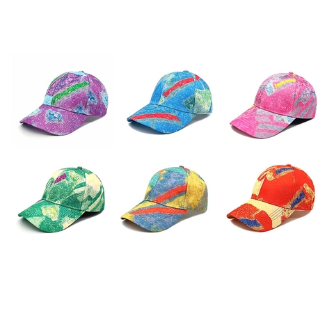 Moda Tie Dye Graffiti Cappello da Baseball Protezione Solare Traspirante Sport All'aperto Hip Hop Cappello per Uomo Donna Streetwear Regolabile