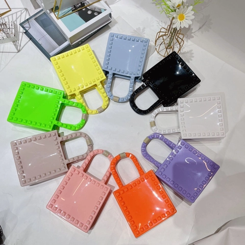 Mini Borsa A Mano PVC Jelly Borchie Quadrata Borsa A Tracolla Moda Estate Impermeabile