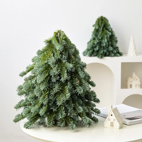 Mini Weihnachtsbaum Künstlich PE Realistische Tannennadeln Desktop Ornament Nordischer Waldstil Feiertagsdekoration