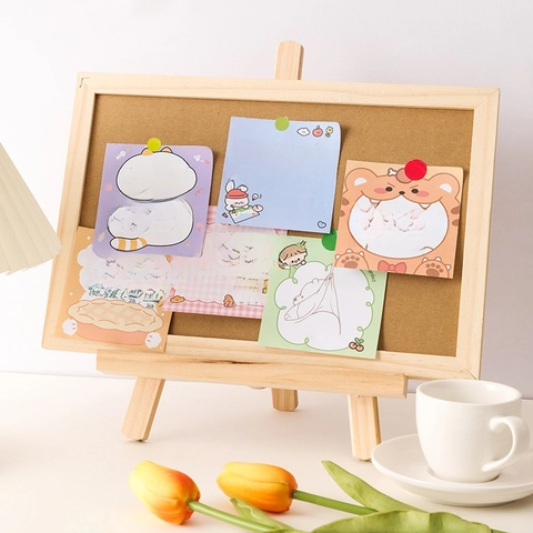 Süßes Mini Klemmbrett Notizblock Mit Metallclip Cartoon Tiermuster Tragbares Desktop Mitteilungs Notizpapier Schreibwaren