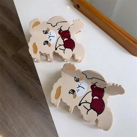 Acetate Hair Claw Clip Cute Cartoon Rabbit Cherry Decor Shark Hair Grab Accessories For Women Girls