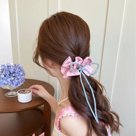 Handgefertigte Stoff Haargummi Mit Schleifen Und Brillenform Haarklammern Süße Karierte Haaraccessoires Für Frauen