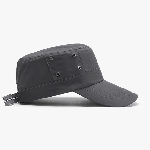 Cadet Cap Quick Dry Polyester Breathable Sun Protection Outdoor Sports Flat Top Military Hat For Men Women Adjustable