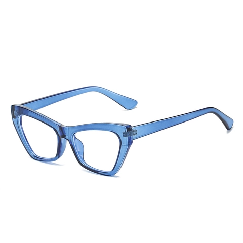 Retro Cat Eye Optical Glasses Frames PC Anti Blue Light Flat Lens Vintage Fashion Clear Eyewear For Women Men