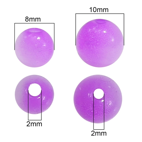 Acryl Zweifarbige Rundperlen Lose Perlen Matt Gelee Für DIY Schmuckherstellung Basteln Armband Halskette Zubehör