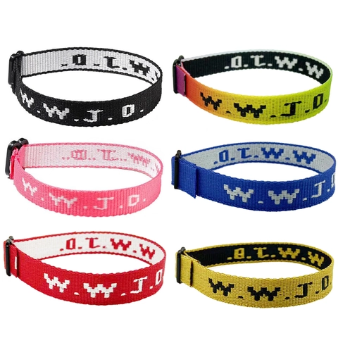 WWJD Woven Bracelet Nylon Fabric Adjustable Wristband Religious Letter Jacquard Casual Jewelry