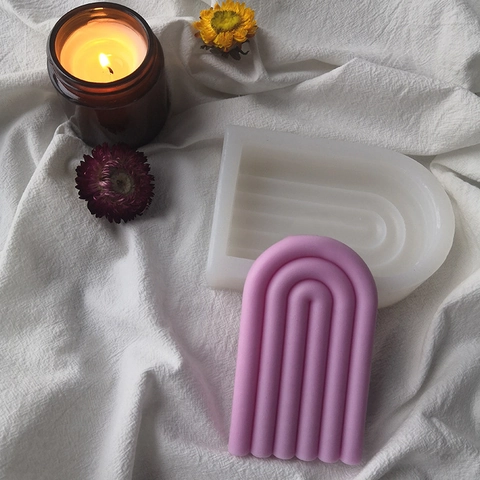 Molde De Silicona De Arco Geométrico En Forma De U Para Hacer Velas Pasteles De Mousse Fondant DIY Resina Estilo Nórdico