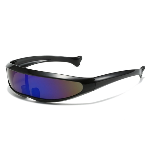 Occhiali Da Sole Sportivi Futuristici Montura PC Integrata UV400 Antivento Ciclismo All'aperto Stile Cyberpunk Y2K