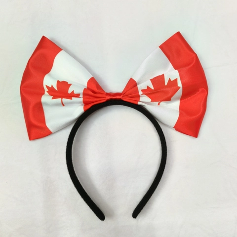 Diadema de Lazo con Bandera Nacional Copa del Mundo Aficionado Aro de Cabello Cinta de Satén Accesorios de Cabello Fiesta
