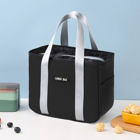 Borsa Pranzo Isolata Grande Capacità Tessuto Oxford Termica Portatile Borsa A Mano Picnic Contenitore Per Ufficio Scuola