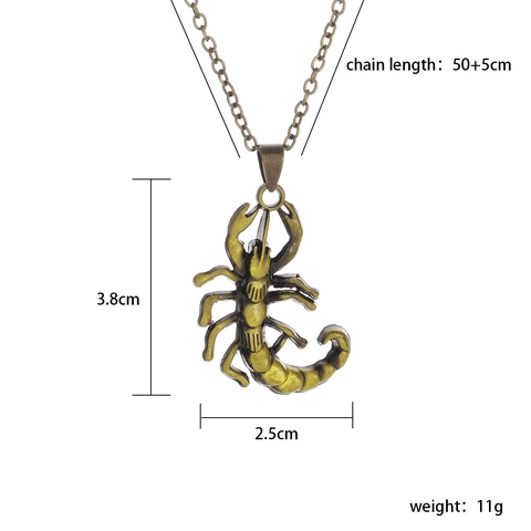 Vintage Skorpion Anhänger Halskette Legierung Nordisch Gothic Punk Retro Schmuck Für Herren