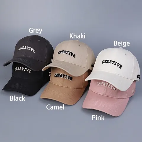 Cappellino Da Baseball In Cotone Con Ricamo Lettere Creative Regolabile Cappello Da Sole Casual Per Donne Uomini
