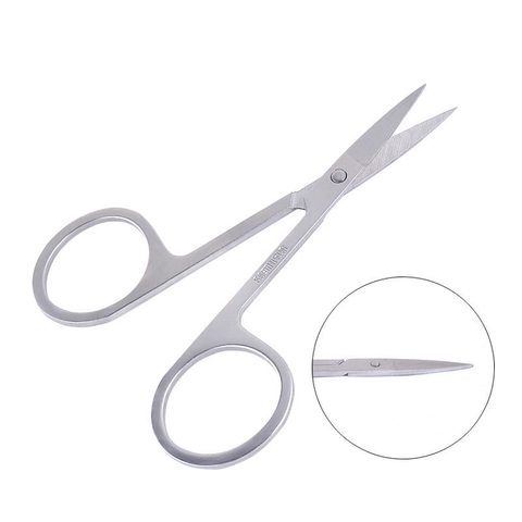 Stainless Steel Beauty Scissors Multi Purpose Precision Mirror Polished Eyebrow Nose Hair Trimming Tool Portable