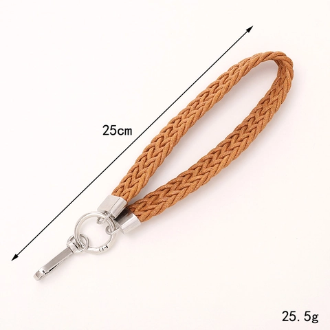 Cordón de Teléfono Trenzado a Mano de Algodón de Poliéster Correa de Muñeca Corta Anti-perdida Colgante para Funda de Móvil para Mujer