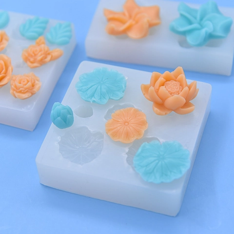 Blumen Blatt Silikonform Lebensmittelecht DIY Backen Fondant Kuchen Dekoration Harz Epoxid Gusswerkzeug Lotus Rose Form