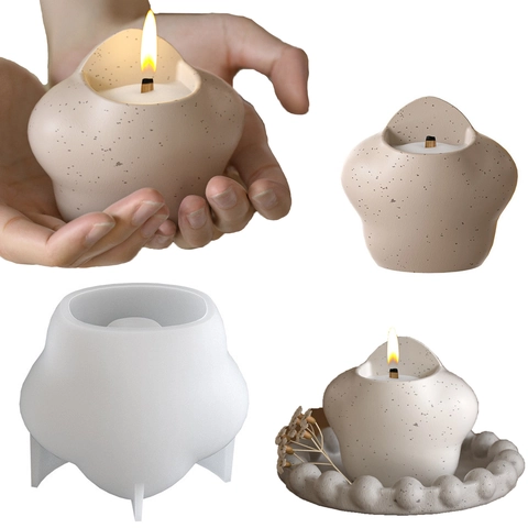 Fat Star Silikonform Für Aroma Kerzenbecher DIY Basteln Harz Gips Aufbewahrungsbox Stifthalter Desktop Dekor