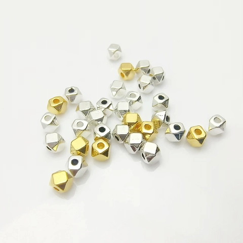 Geometrische Facettierte Lose Perlen Aus Legierung Rautenform Für DIY Armband Und Halskette Herstellung Im Retro Stil