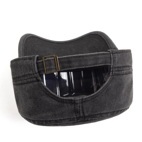 Gorra Militar De Techo Plano De Algodón Lavado Bordado De Letras Vintage Ajustable Gorro De Exterior Para Hombre Mujer