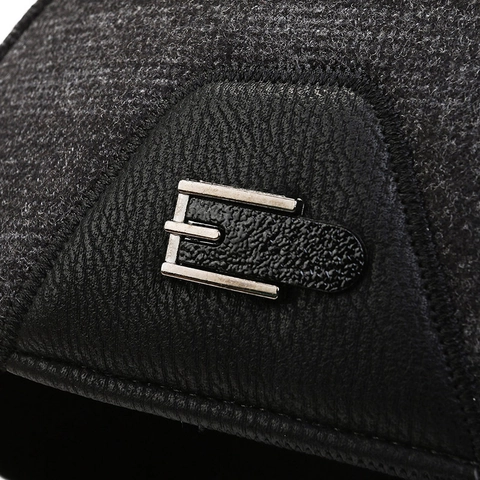 Men's Ivy Cap Plaid Woolen Winter Warm Flat Cap With Ear Flaps Vintage Adjustable Cabbie Hat