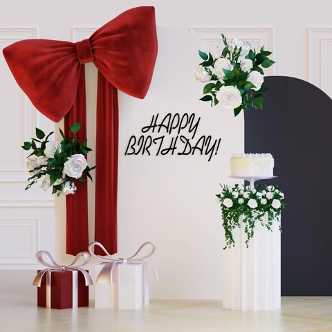 Fiocco Gigante In Velluto Con Nastri Lunghi Per Decorazione Matrimonio Compleanno Festa Parete Festivo
