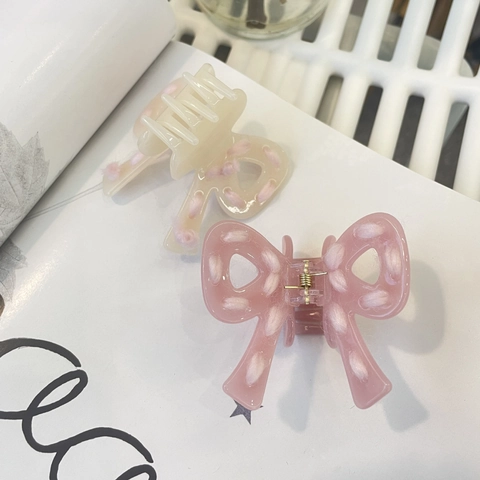 Pinzas Para El Pelo Lazo Acrílico Hecho A Mano Hilo Horquilla Dulce Lazo Accesorios Para El Cabello Para Mujeres Niñas