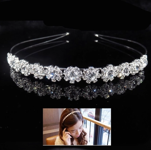 Cerchietto Per Capelli Con Strass Stile Coreano Corona Da Sposa Per Donna Accessori Per Capelli Principessa Elegante Metallo