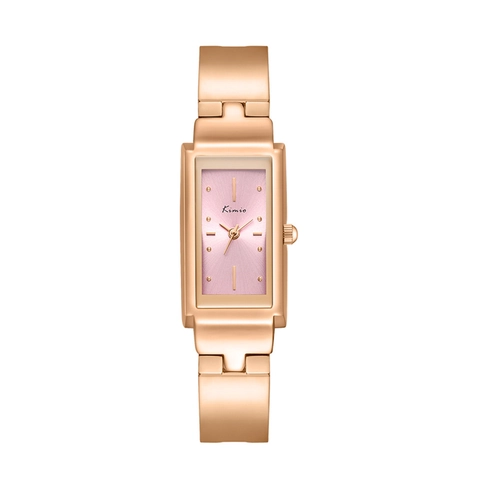 Orologio Al Quarzo Da Donna Elegante Quadrante Rettangolare Effetto Sole Cinturino In Lega Metallica Analogico Impermeabile