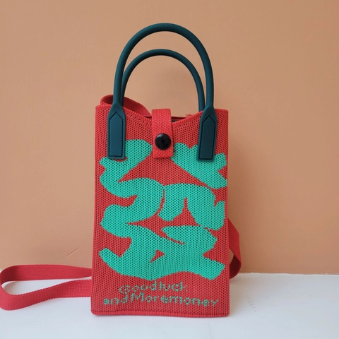 Petit Sac à Bandoulière En Tricot Pour Femme Pochette Tissée Main Accessoire De Mode Nouvel An Style Printemps