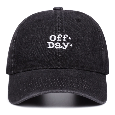 Casquette De Baseball En Denim Lavé Broderie Off Day Chapeau De Soleil Extérieur Réglable Pour Femmes Hommes