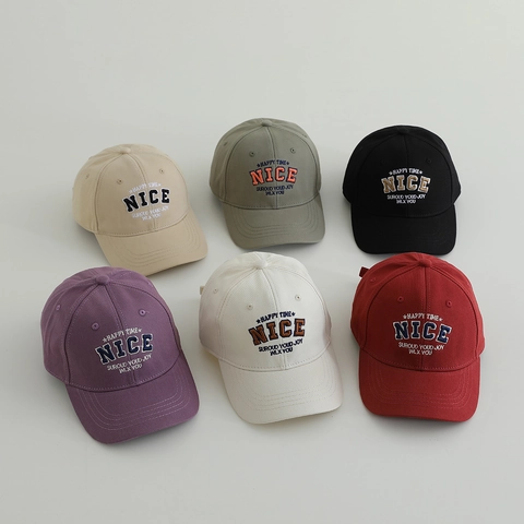 Kids Baseball Cap Cotton Embroidered Nice Letter Sun Protection Adjustable Casual Outdoor Hat For Boys Girls