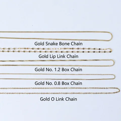 Titanium Steel And Copper Necklace Chain For Women Men Vacuum Plated Gold Snake Box Cable Lip Chain Minimalist Jewelry