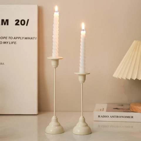 Bougeoir En Métal De Style Européen En Fer Décoration De Table Minimaliste Pour Mariage Dîner Romantique Maison