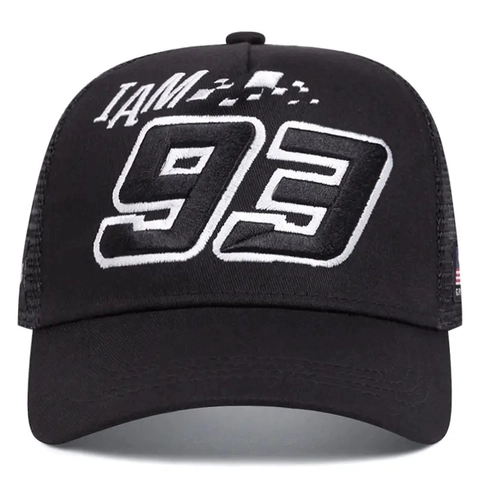 Racing Stil Trucker Hat Atmungsaktives Mesh Baseball Cap Mit Nummer 93 Stickerei Verstellbarer Outdoor Sport Sonnenhut