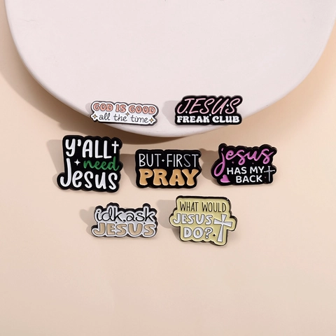 Spille In Smalto Con Citazioni Religiose Tema Cristiano Spille In Lega Per Zaini Distintivi Da Risvolto Gioielli Accessori Regali