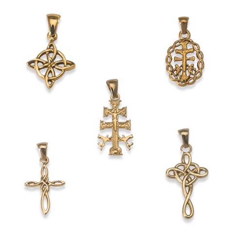 Colgante De Cruz De Nudo Celta Accesorio De Collar Acero Inoxidable Chapado En Oro Para Creación De Joyas DIY Estilo Religioso
