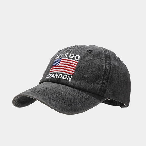 Washed Cotton Baseball Cap Vintage Distressed Graphic Embroidered Sun Protection Curved Brim Adjustable Men Women Retro Style