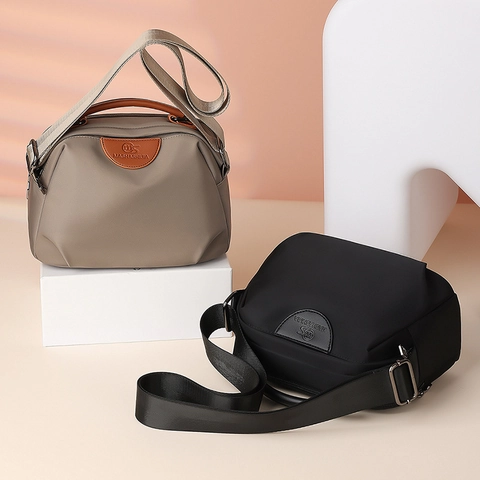 Bolso Bandolera De Tela Oxford Impermeable Mano Mujeres Ligero Varias Capas Gran Capacidad Casual Hombro