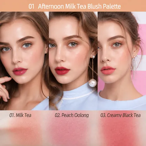 Rouge Palette Matt Schimmer Natürlich Aufhellend Gesicht Kontur Makeup Feines Puder Damen Multicolor Kosmetik