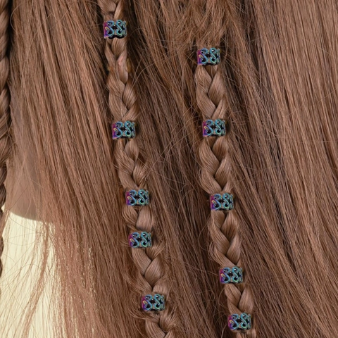 Anelli Per Dreadlocks Arcobaleno Lega Cavo Motivo A S Perline Per Trecce Gioielli Per Capelli Per Trecce Africane