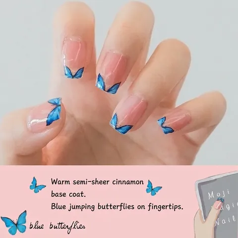Pegatinas Para Uñas De Mariposa Adhesivas Ultra Delgadas Mate Decoración De Manicura Calcomanías De Mariposa Para Bricolaje