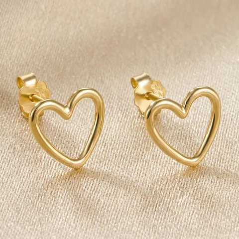 Hollow Herz Ohrstecker 925 Sterling Silber Minimalistische Geometrische Liebe Schmuck Für Frauen Elegante Mode Accessoires