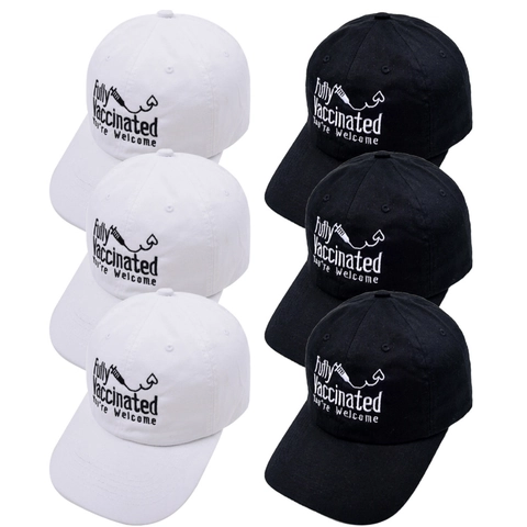 Fully Vaccinated Cotton Baseball Cap With Syringe Heart Embroidery Adjustable Outdoor Sport Sun Hat Unisex
